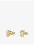 Swarovski gold-plated crystal stud earrings 0.9cm, UK version