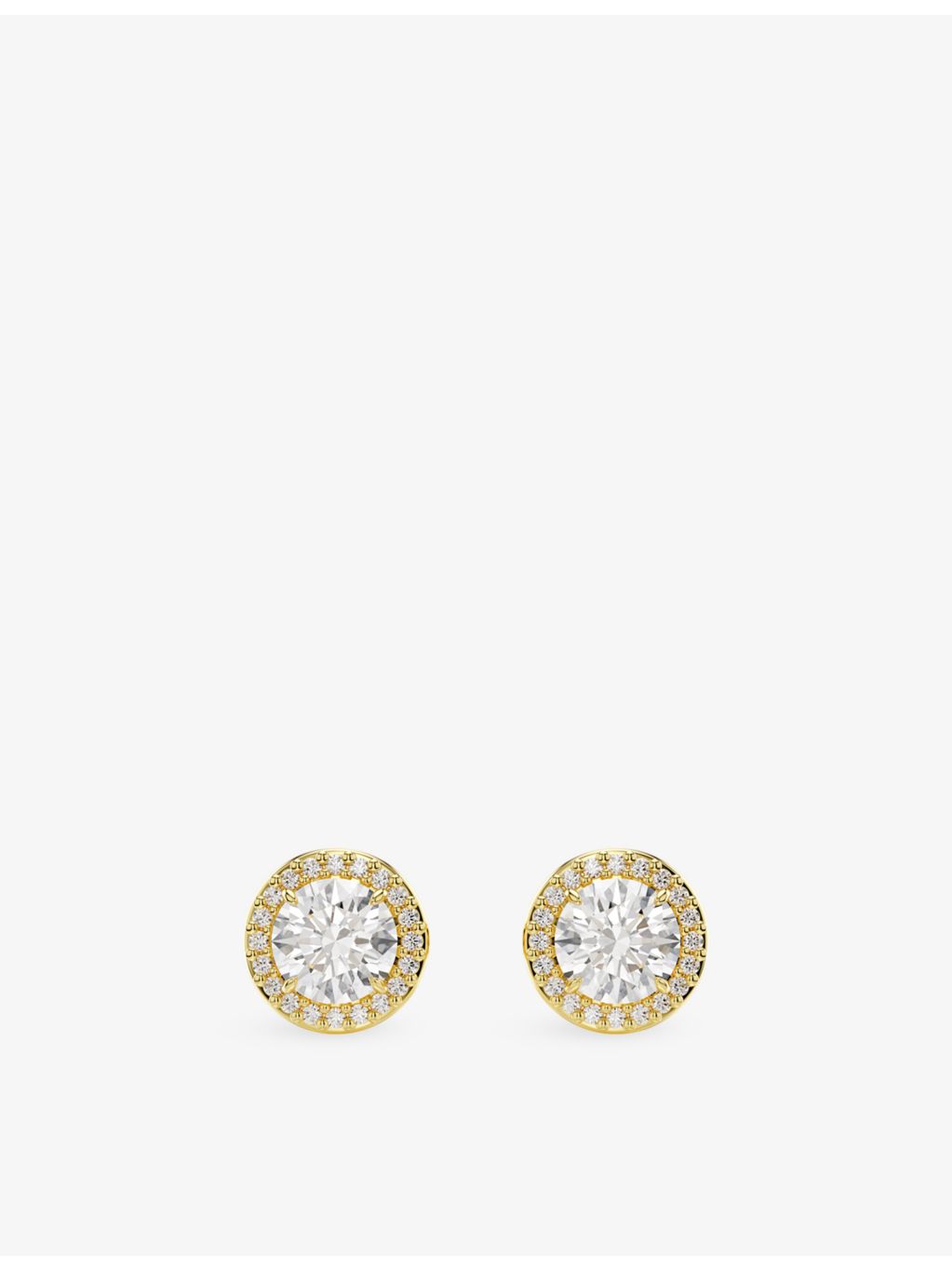 Swarovski gold-plated crystal stud earrings 0.9cm, UK version