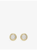 Swarovski gold-plated crystal stud earrings 0.9cm, UK version