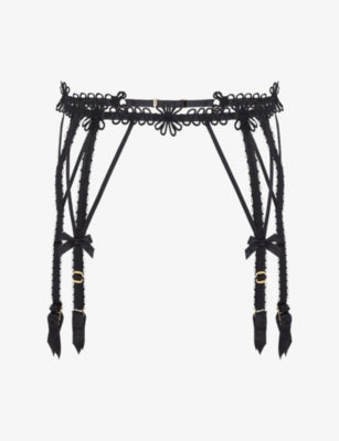 Agent Provocateur Coletta Embroidered Suspenders