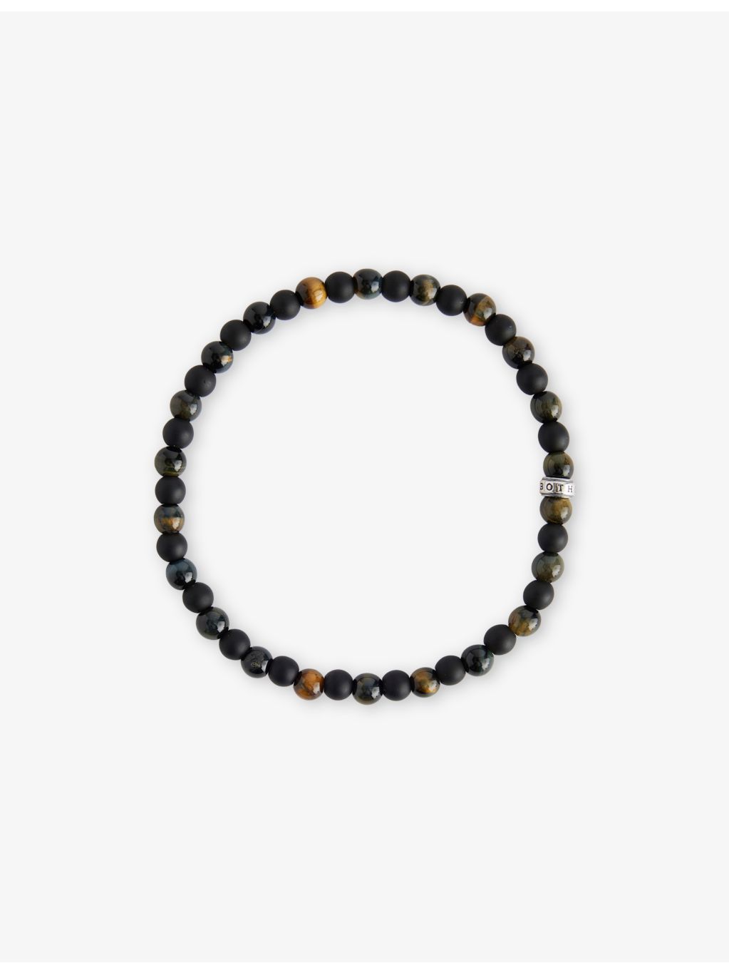 Thomas Sabo beaded bracelet obsidian tiger-eye 19cm, imported from the UK