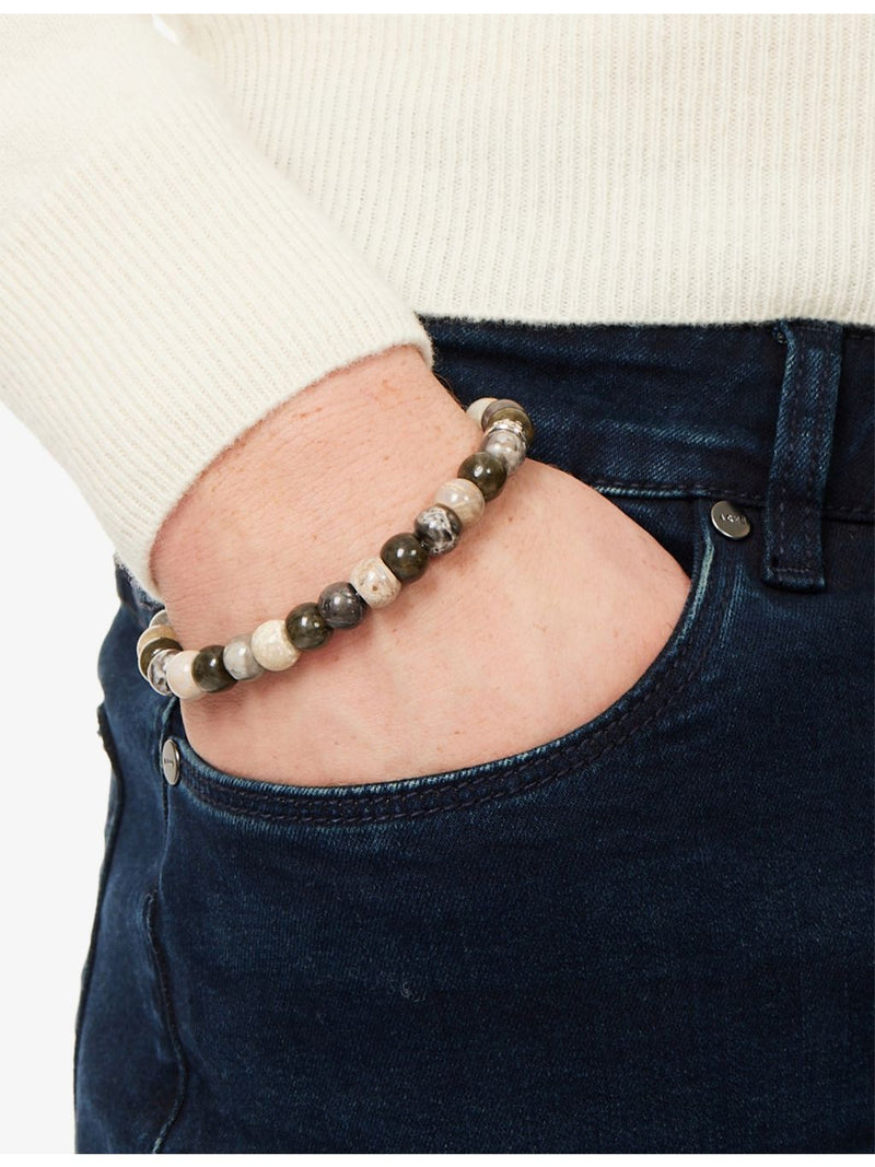 Thomas Sabo labradorite and crocodile jasper sterling silver bracelet, UK version