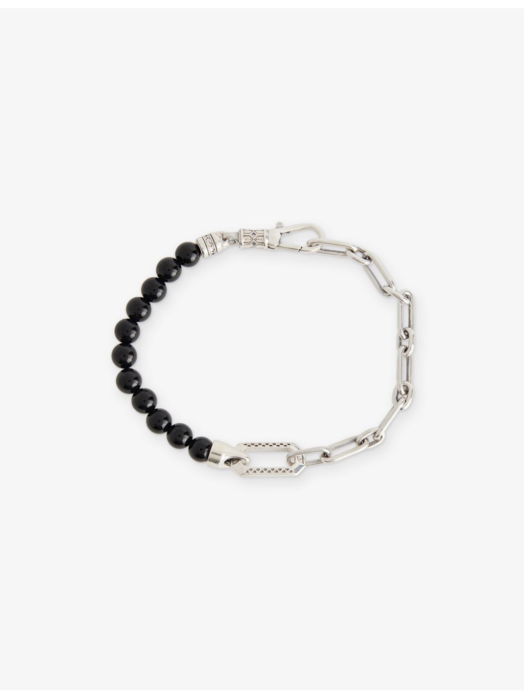 Thomas Sabo sterling silver onyx bracelet 21.5cm, imported from the UK