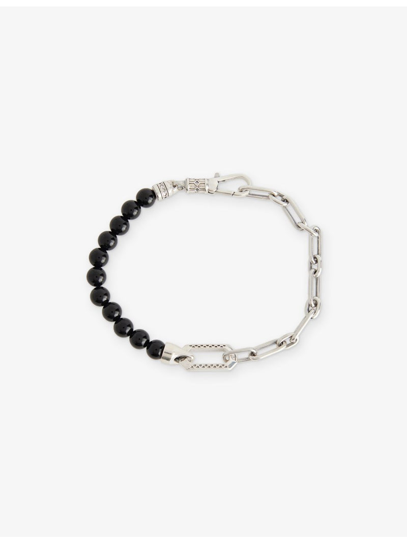Thomas Sabo sterling silver onyx bracelet 21.5cm, imported from the UK