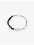 Thomas Sabo sterling silver onyx bracelet 21.5cm, imported from the UK