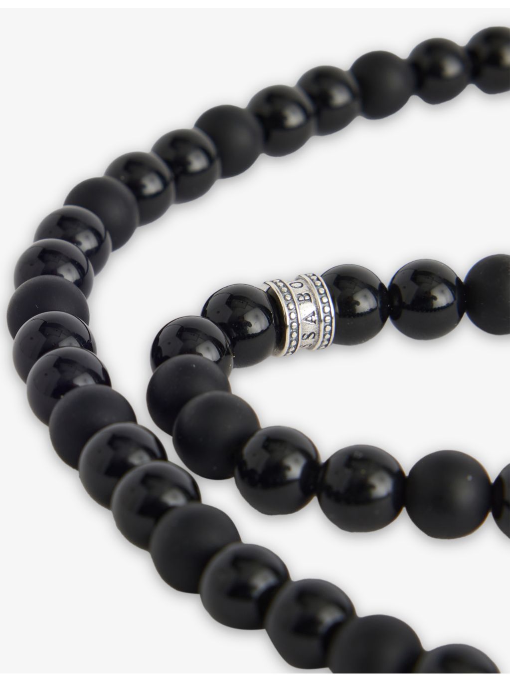 Thomas Sabo beaded onyx necklace 70cm (British brand)