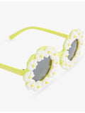 Billie Blush floral-trim sunglasses with flower-shaped lenses (British brand)