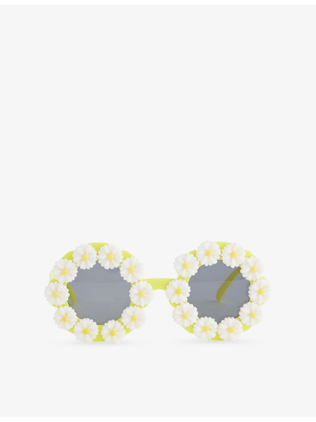 Billie Blush floral-trim sunglasses with flower-shaped lenses (British brand)