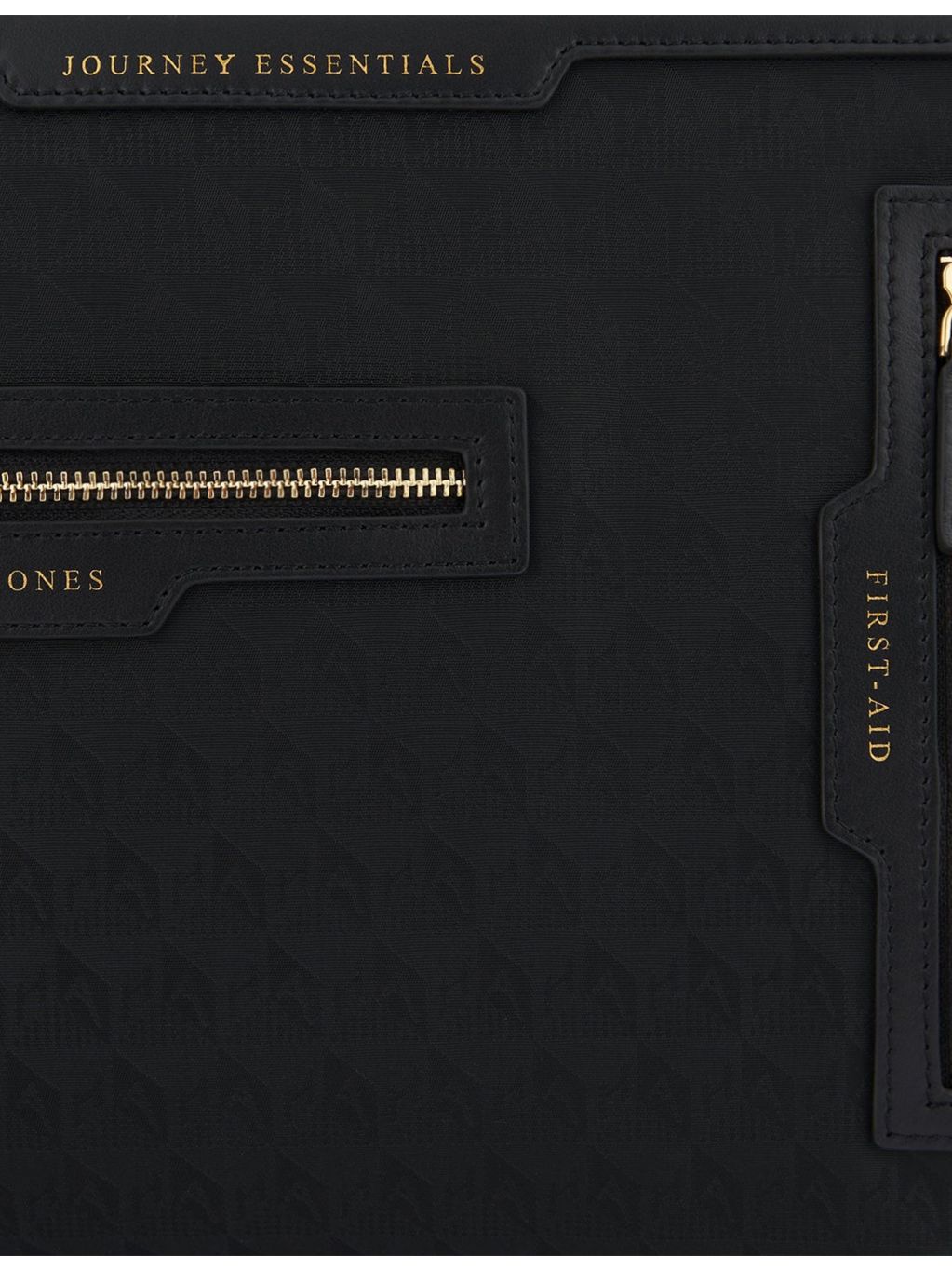 Anya Hindmarch woven pouch Journey Essentials with leather trims - British product