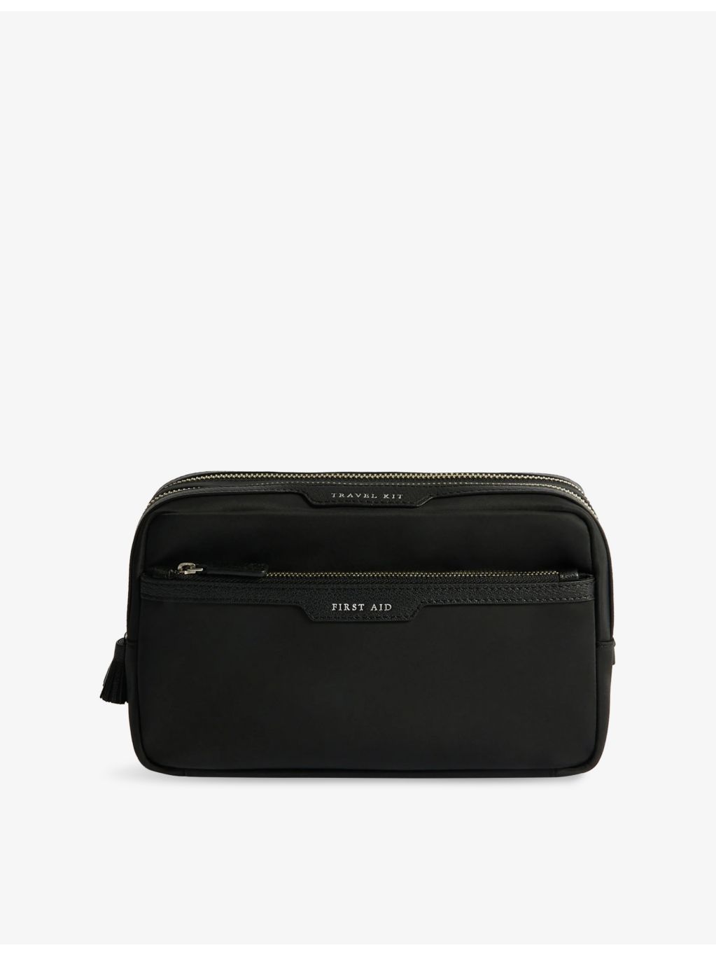 Anya Hindmarch woven travel pouch with zip pockets (British brand)