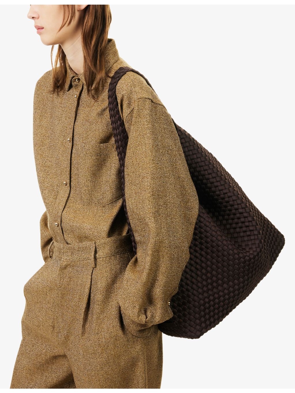 Naghedi large woven neoprene hobo bag - British product