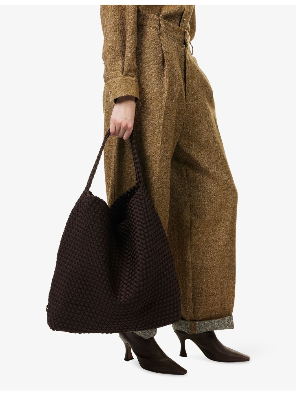 Naghedi large woven neoprene hobo bag - British product