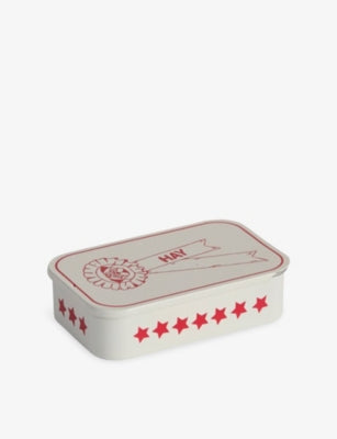 Decorative dog treat tin with all-over prints - British product