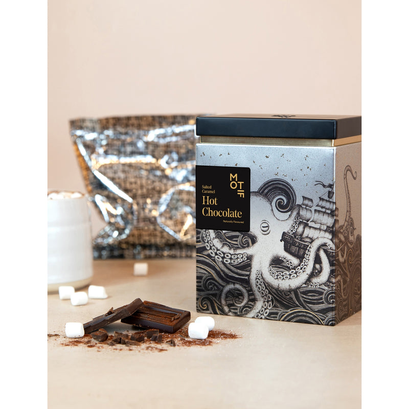 Motif salted caramel hot chocolate tin 200g - British product