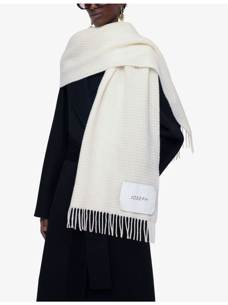 Joseph Flora waffle wool scarf 205cm - British product