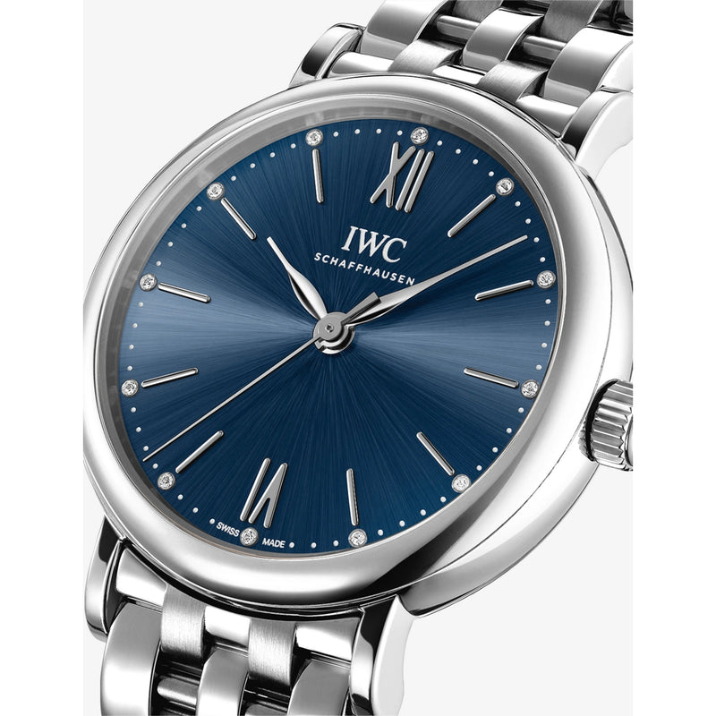 IWC Portofino 34mm stainless steel automatic watch, UK version