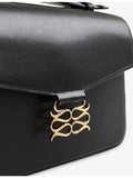 Malina Monogram leather shoulder bag with gold hardware, UK version