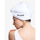 REHAB embroidered microfibre hair towel (British brand)