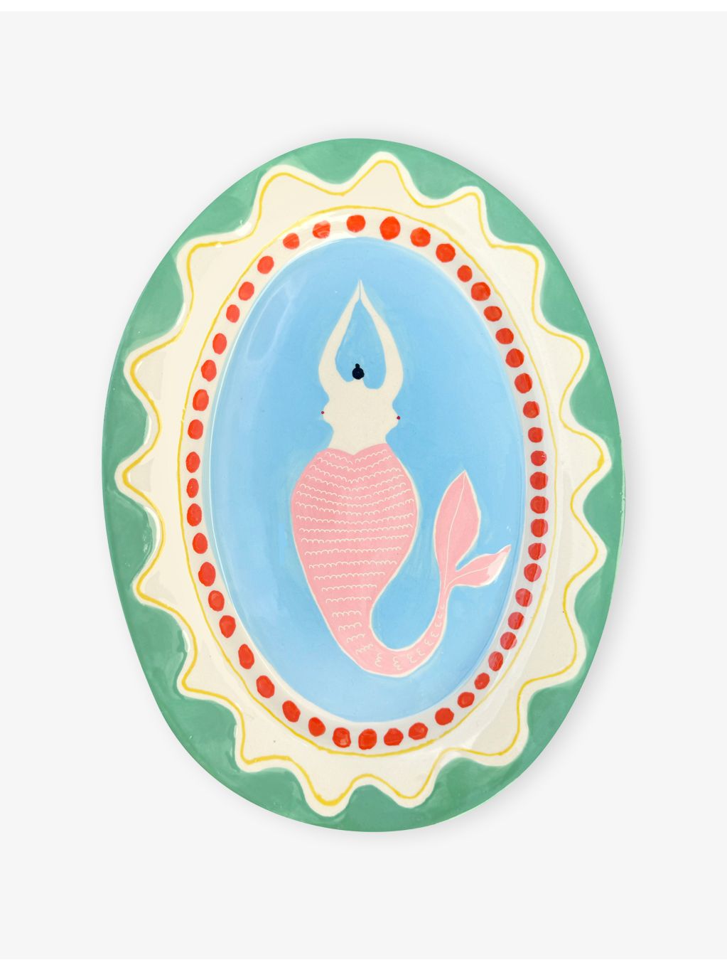 Laetitia Rouget Mermaid large oval stoneware platter (British brand)