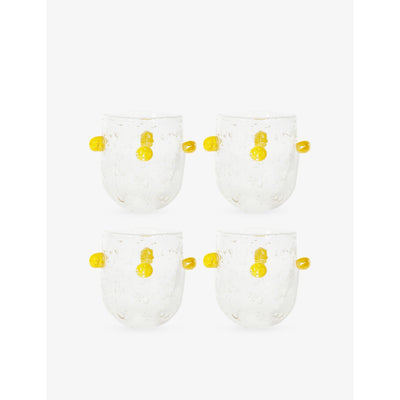 selfridges Manola Laetitia Rouget Set of Four Glass Tumblers- Buy online at McGrocer
