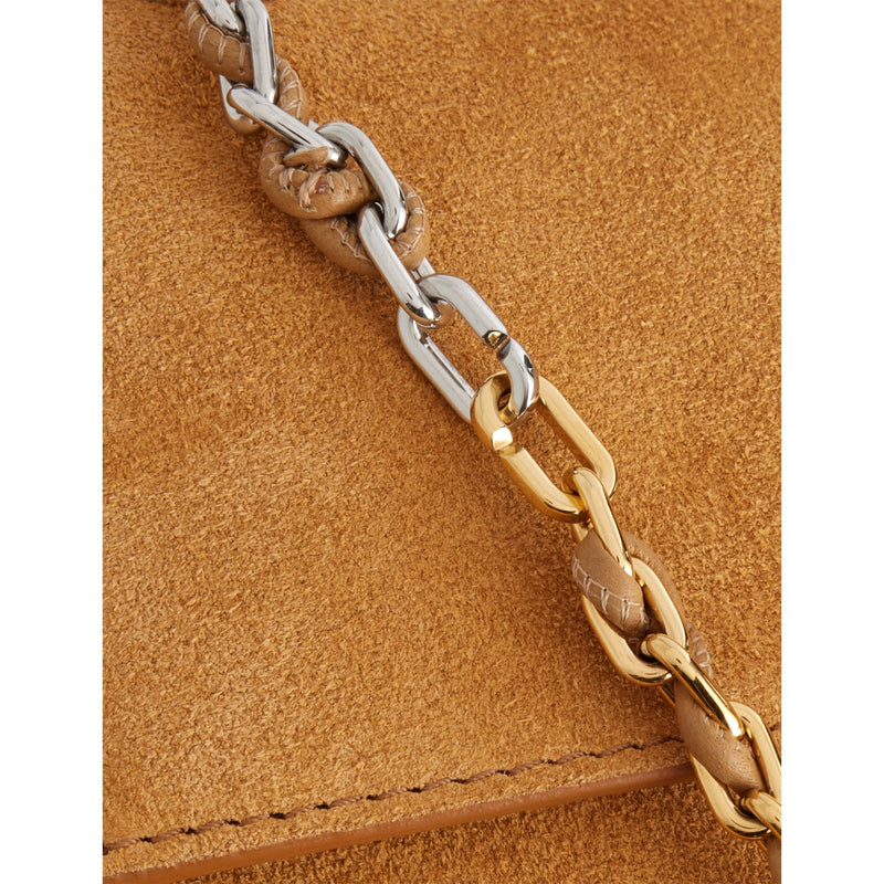 Jacquemus Bambino Chaîne suede shoulder bag with chain strap - British product