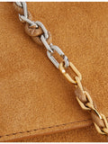 Jacquemus Bambino Chaîne suede shoulder bag with chain strap - British product