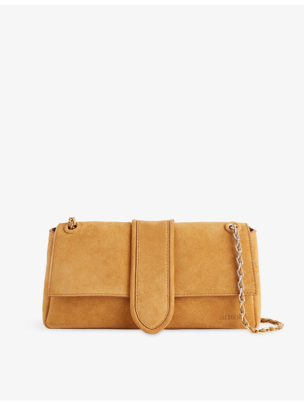Jacquemus Bambino Chaîne suede shoulder bag with chain strap - British product