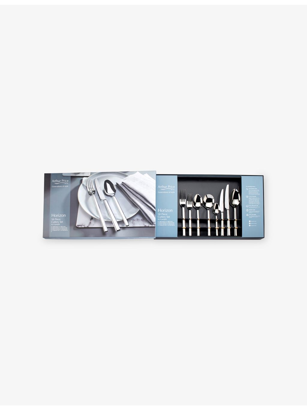 Arthur Price Horizon cutlery set 58-piece (British brand)