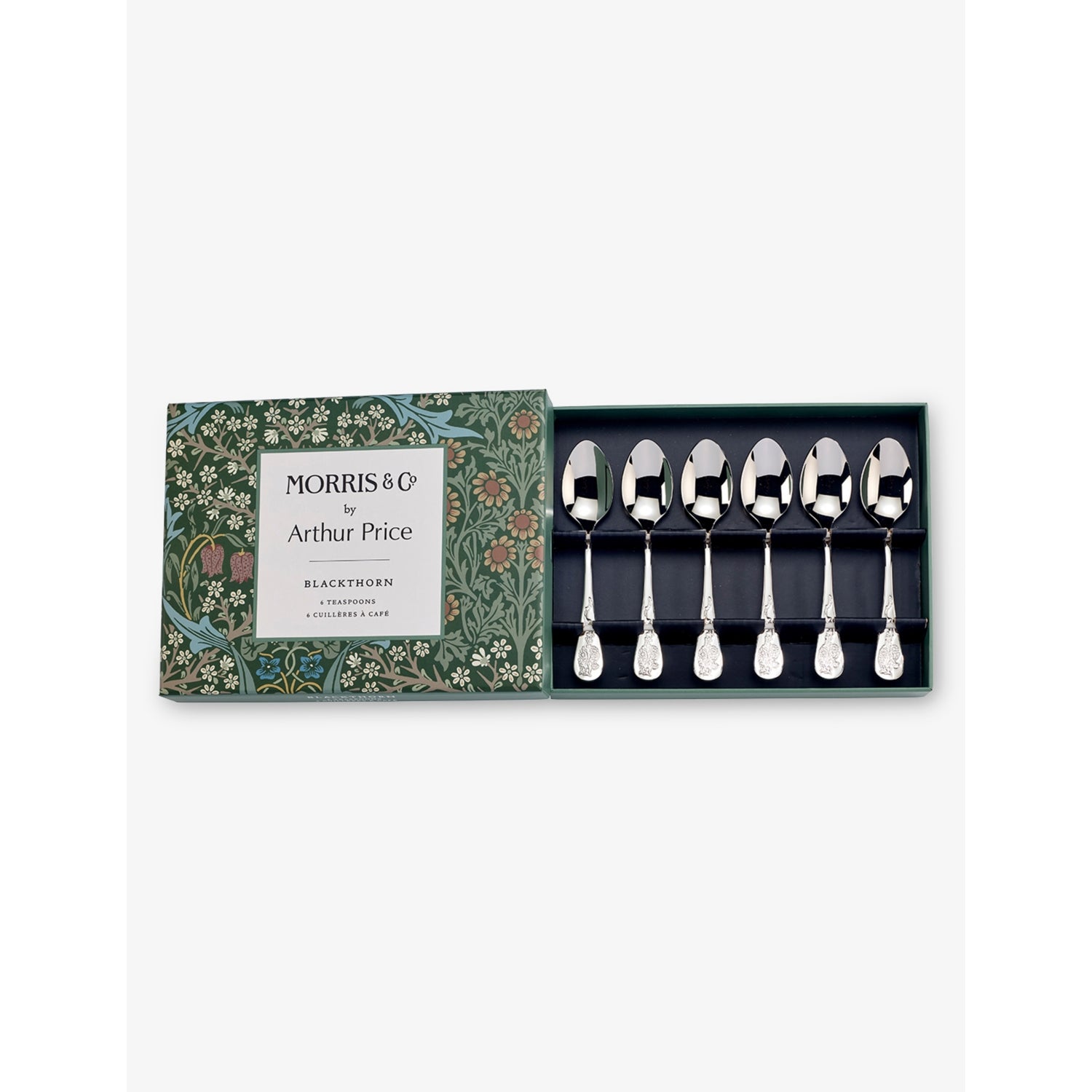 Arthur Price Morris & Co. Blackthorn teaspoons set of six, (British brand)