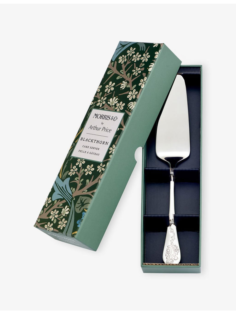 Morris & Co Blackthorn stainless-steel cake server by Arthur Price (British brand)