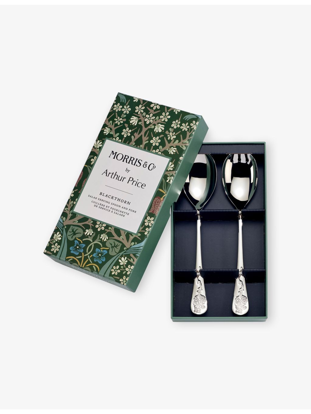 Arthur Price Blackthorn salad serving spoon and fork set, UK version