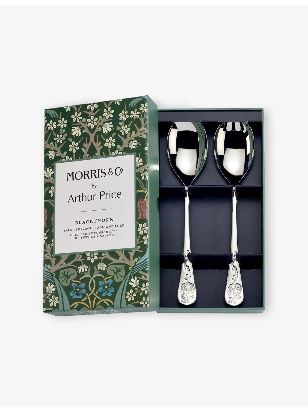 Arthur Price Blackthorn salad serving spoon and fork set, UK version