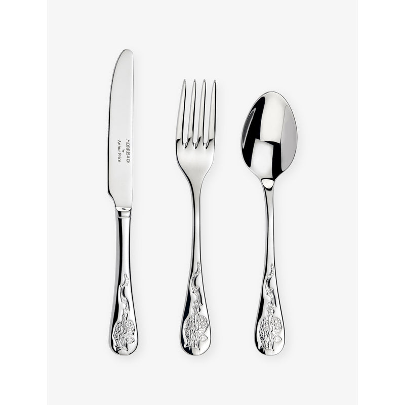 Arthur Price child's cutlery set Morris & Co. Blackthorn 3-piece (British brand)