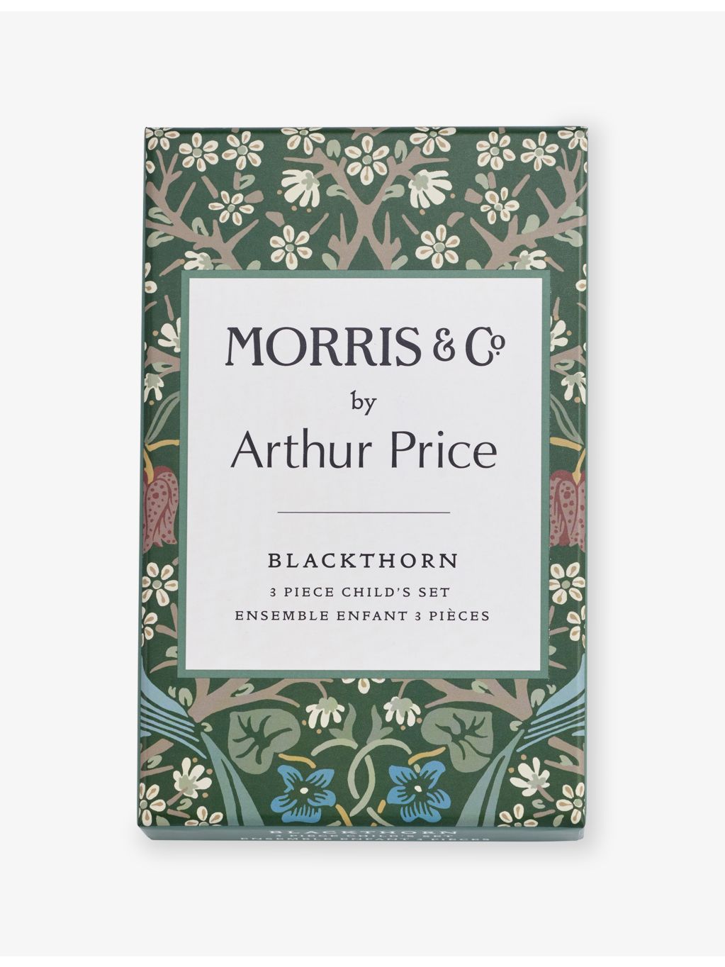 Arthur Price child's cutlery set Morris & Co. Blackthorn 3-piece (British brand)