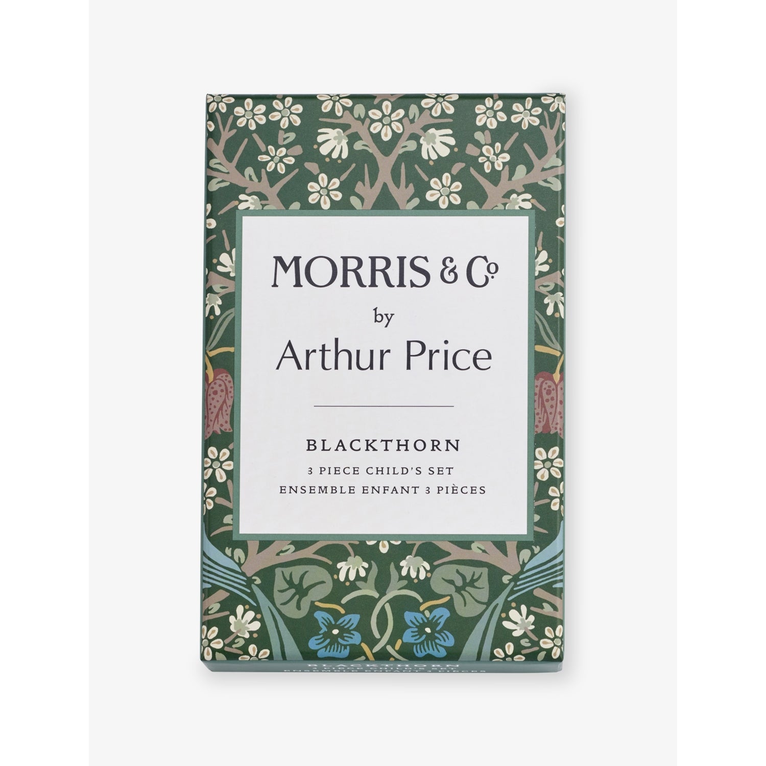 Arthur Price child's cutlery set Morris & Co. Blackthorn 3-piece (British brand)