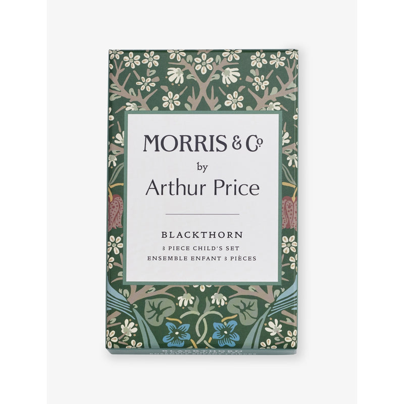 Arthur Price child's cutlery set Morris & Co. Blackthorn 3-piece (British brand)