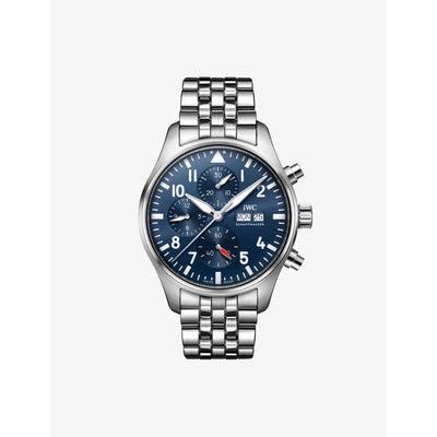 selfridges IWC Pilot's Chronograph Stainless-Steel Automatic Watch 43mm- Buy online at McGrocer