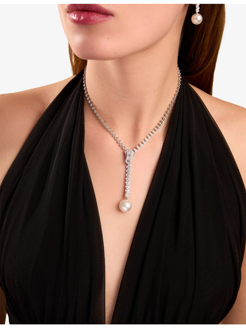 Yoko London pearl and diamond drop necklace, imported from the UK
