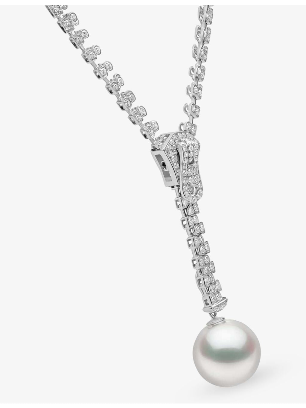 Yoko London pearl and diamond drop necklace, imported from the UK