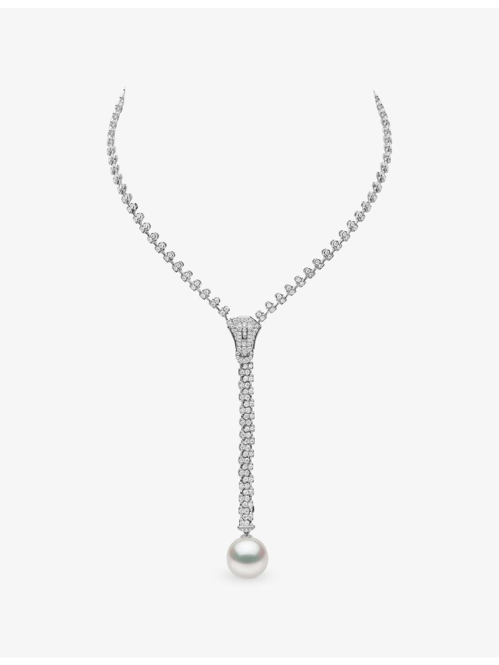 Yoko London pearl and diamond drop necklace, imported from the UK