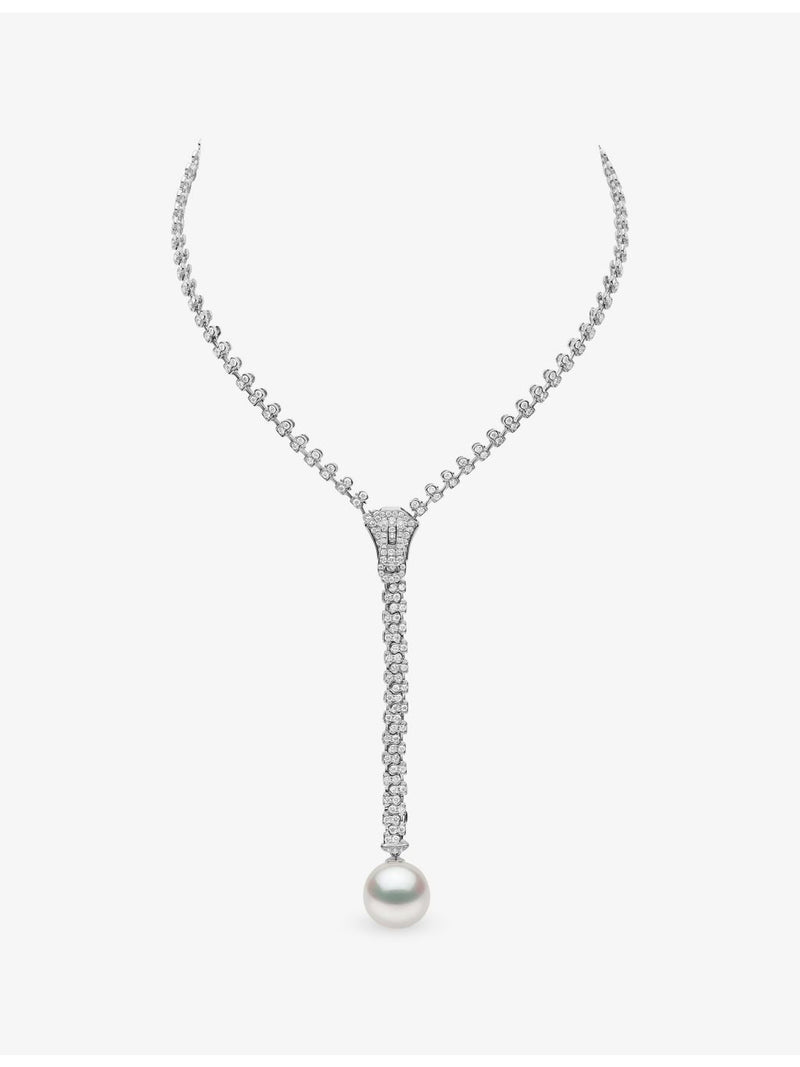 Yoko London pearl and diamond drop necklace, imported from the UK