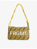 Fendi x FRGMT pre-loved canvas shoulder bag, imported from the UK