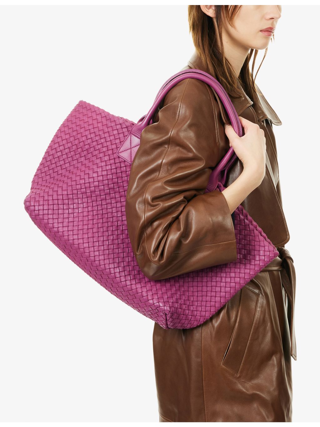 Bottega Veneta pre-loved Cabat large leather tote, imported from the UK