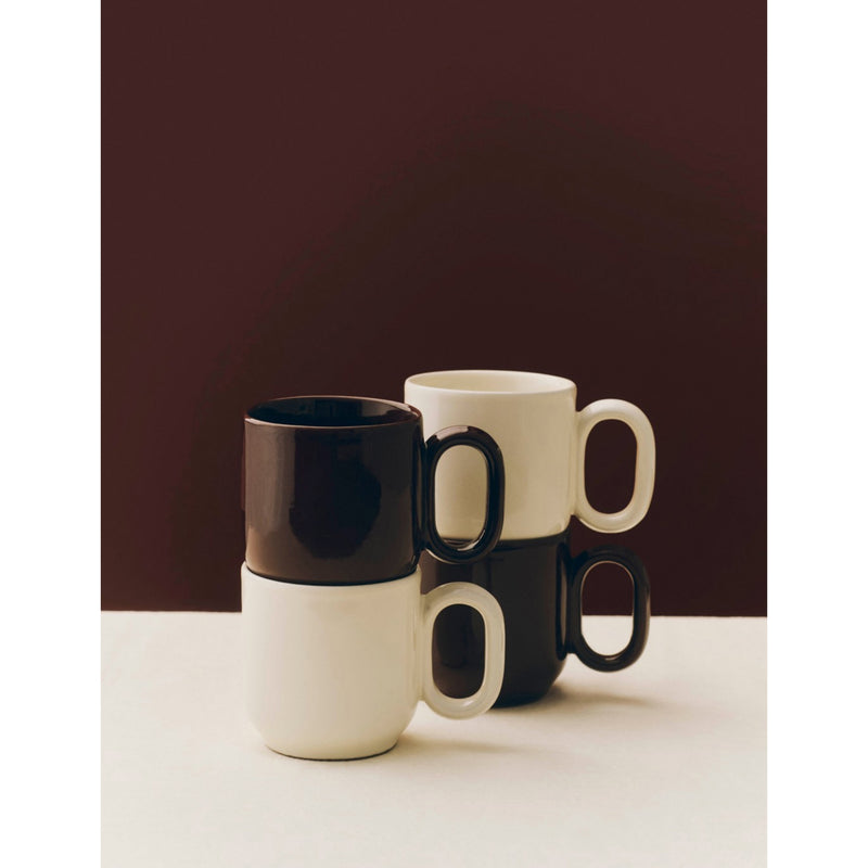 HAY terracotta mugs set of two 8cm diameter, imported from the UK