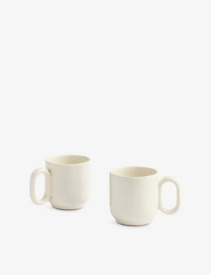 HAY terracotta mugs set of two 8cm diameter, imported from the UK