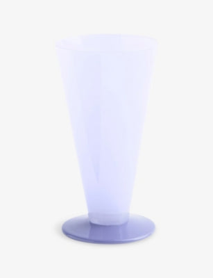 Hay conical small tinted glass vase 18cm (British brand)