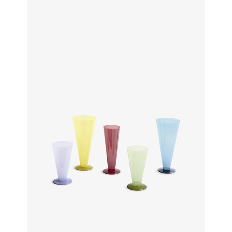 Hay conical small tinted glass vase 18cm (British brand)