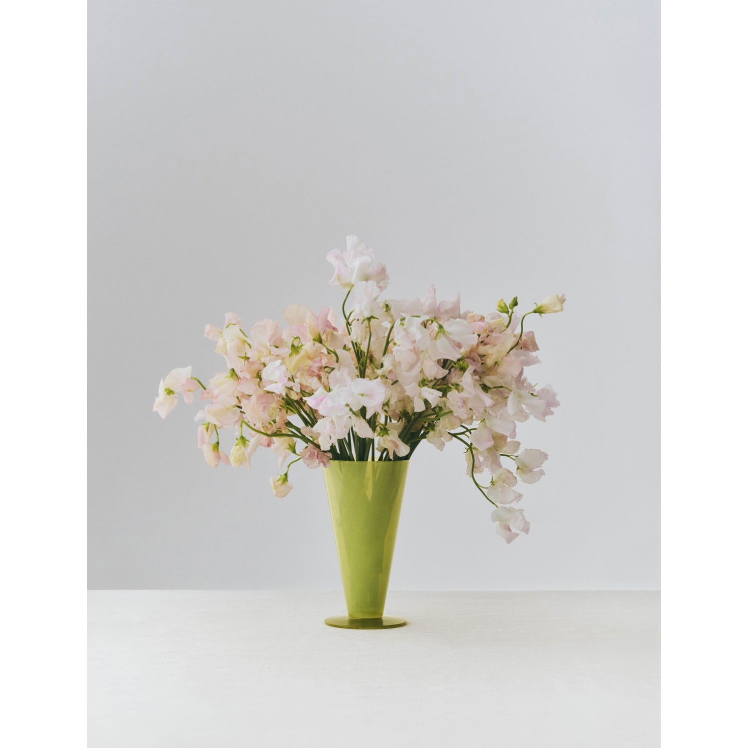 Hay conical small tinted glass vase 18cm (British brand)