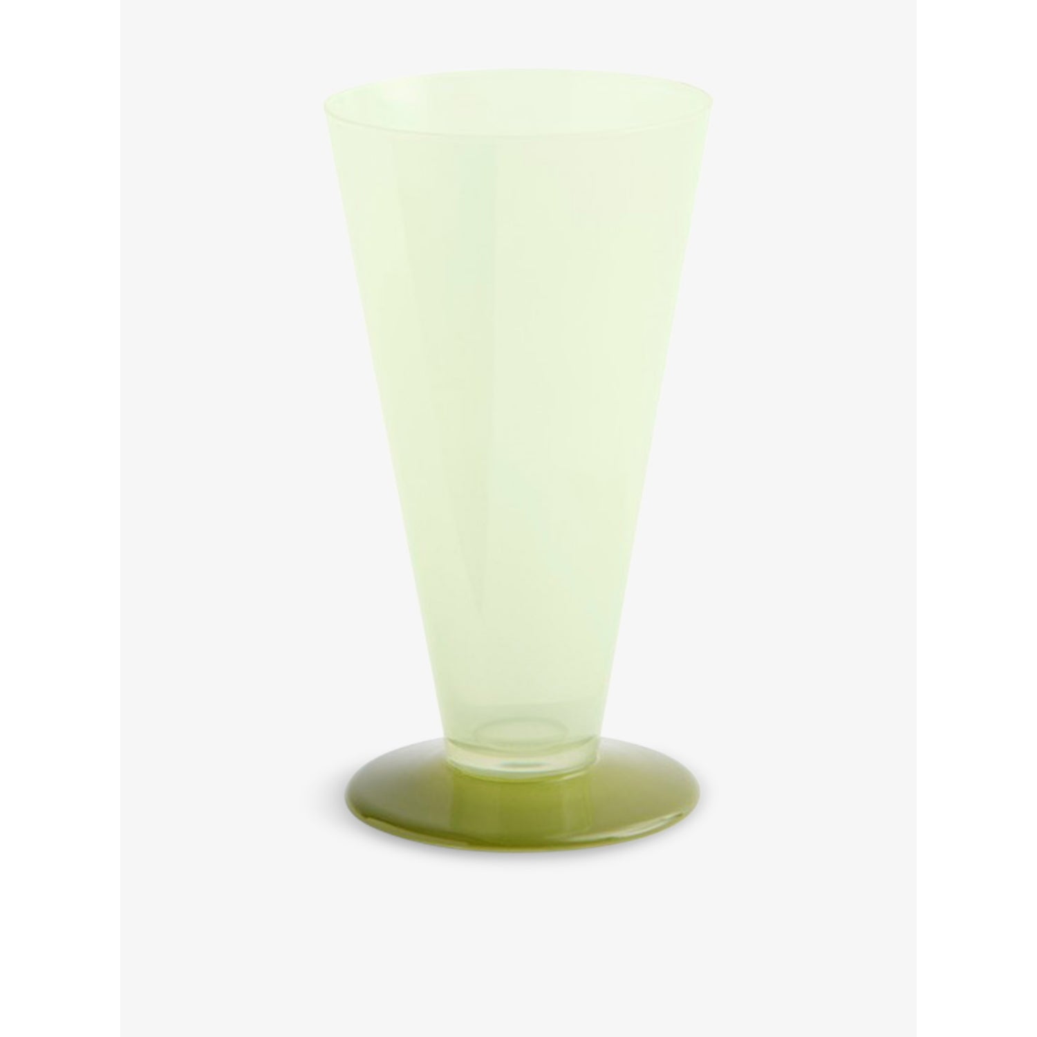 Conical Small Glass Vase - Light Blue Lavender Blue - S