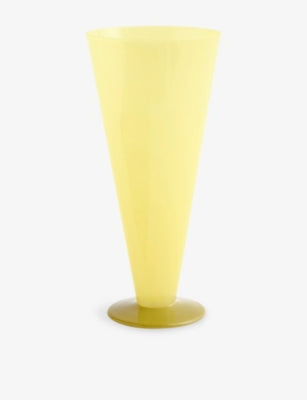 Hay conical small tinted glass vase 18cm (British brand)
